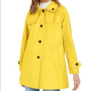 Yellow London fog rain coat